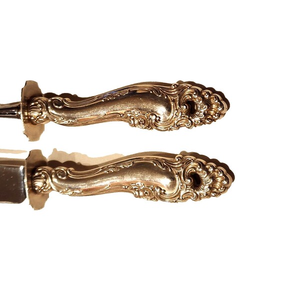 Vintage GORHAM Decor STERLING SILVER Handled Small 2pc Carving Set - Picture 4 of 5